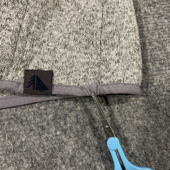 L.L. Bean Snap Sweater Fleece Pullover Womens Large Heather Gray Outdoor Hiking - Picture 3 of 16